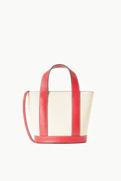 Allora|Totes<STAUD MINI ALLORA TOTE  CREAM RED ROSE CREAMREDROSE