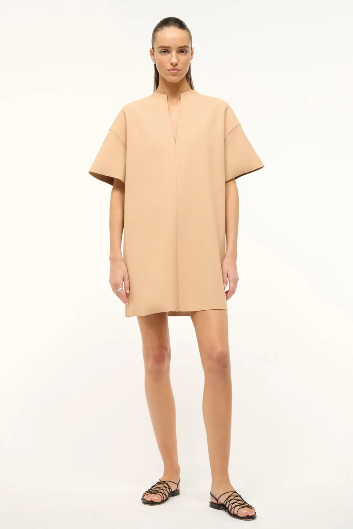Dresses<STAUD MINI AMIGONI DRESS FAWN