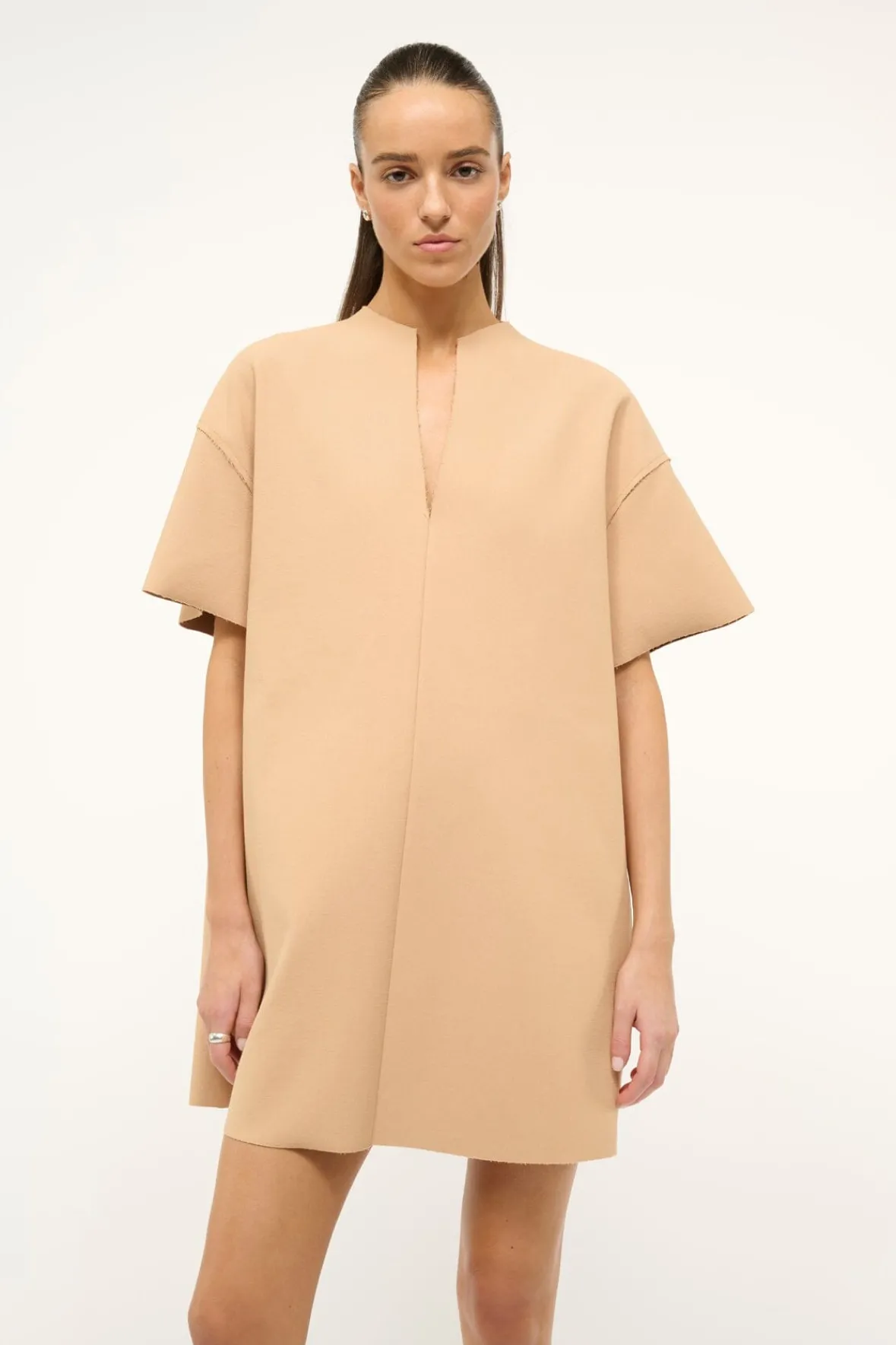 Dresses<STAUD MINI AMIGONI DRESS FAWN