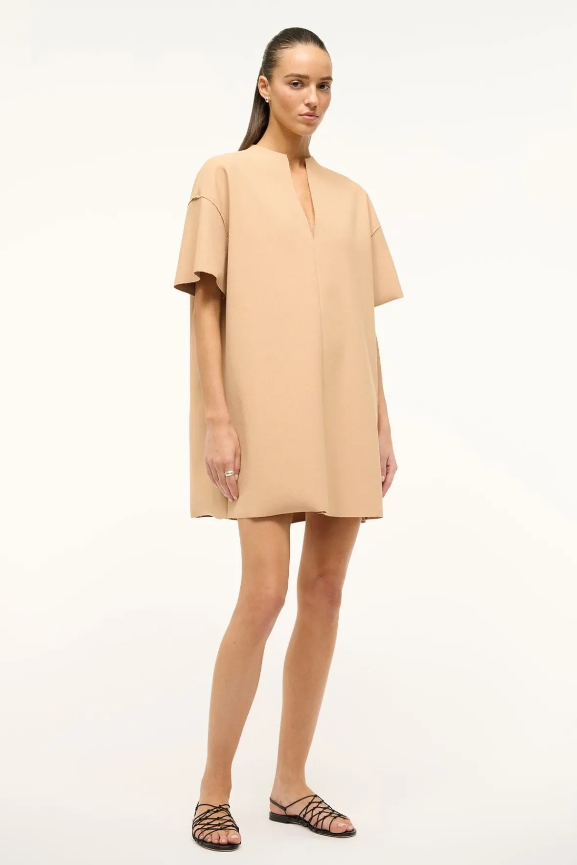 Dresses<STAUD MINI AMIGONI DRESS FAWN