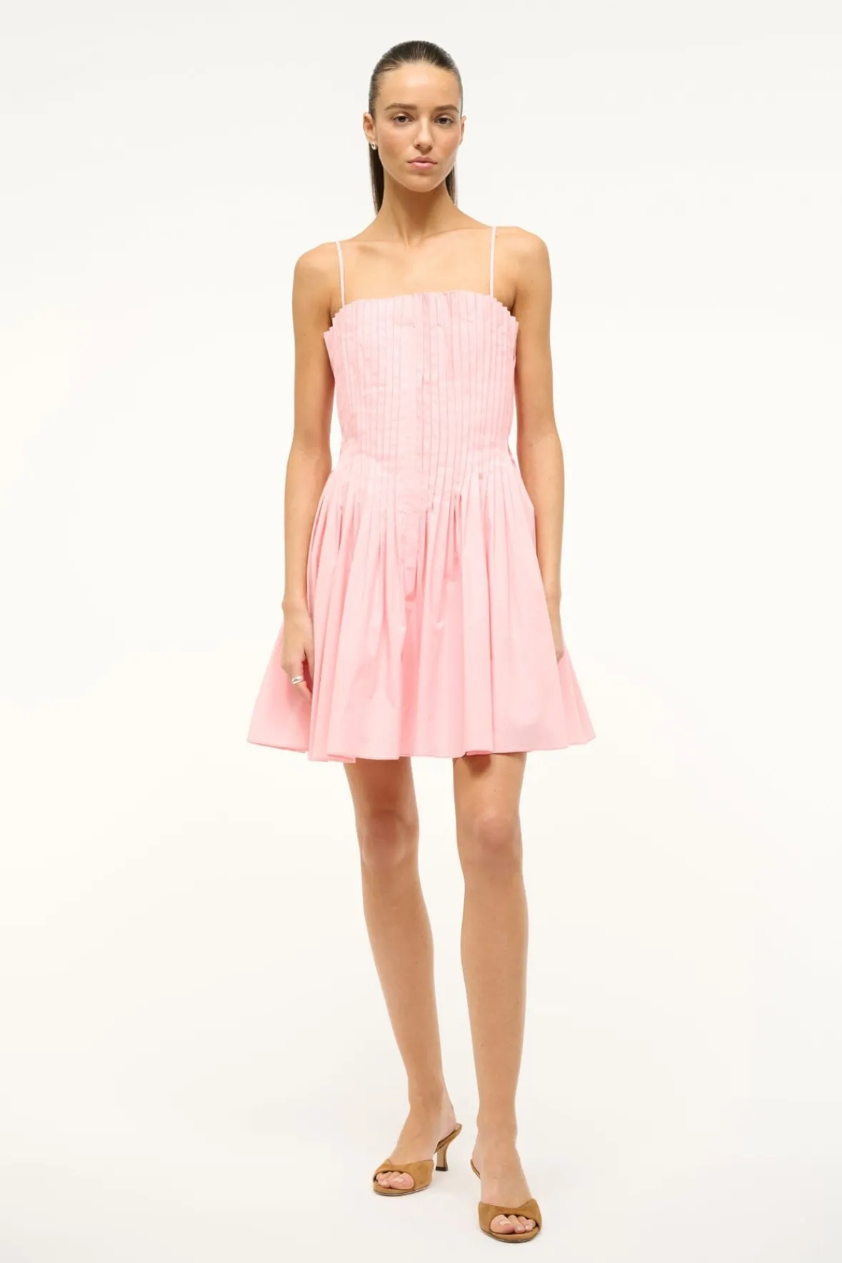 Poplin Shop|Dresses<STAUD MINI BELLA DRESS PEARL PINK PEARLPINK