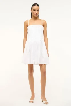Poplin Shop|Dresses<STAUD MINI BELLA DRESS WHITE