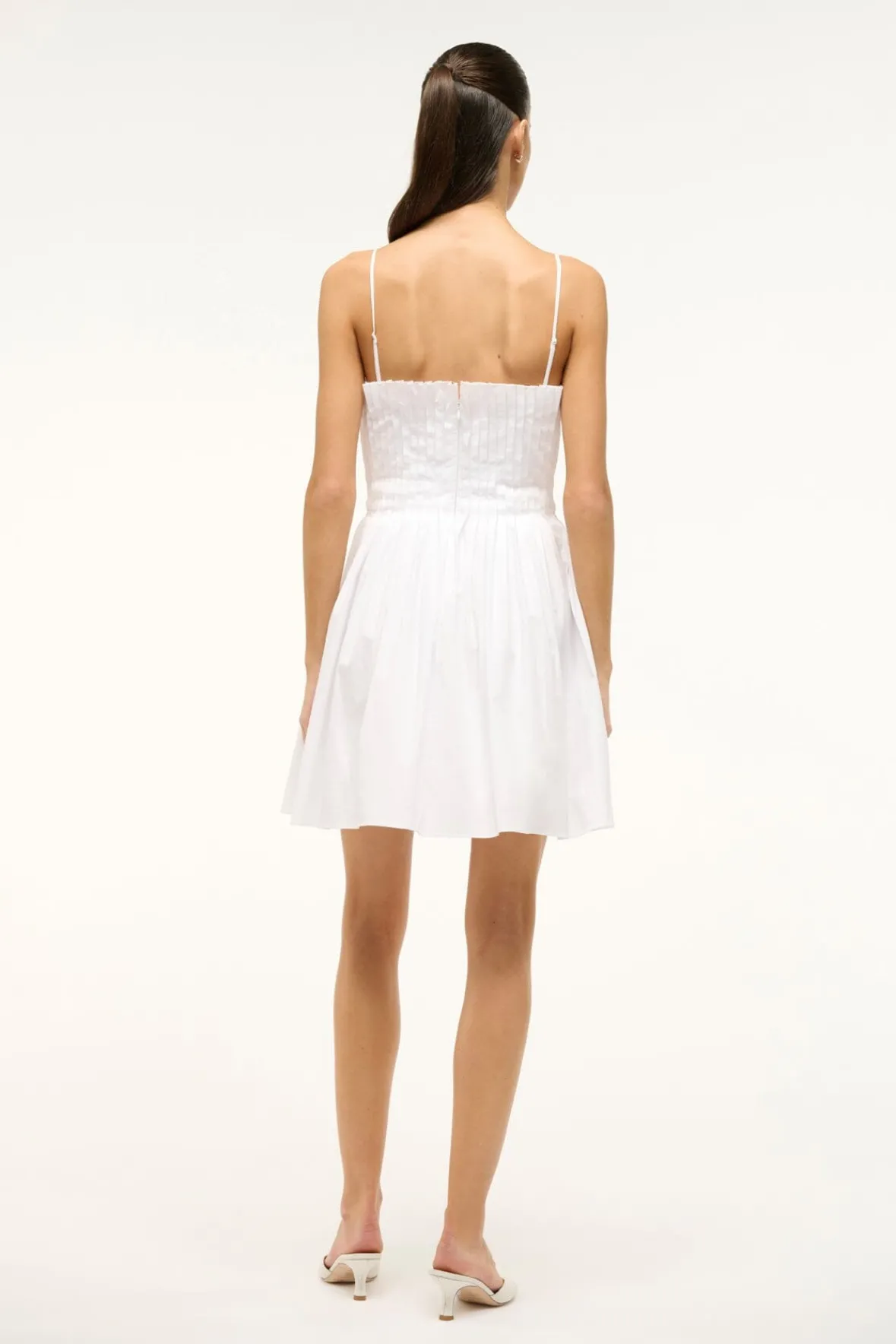 Poplin Shop|Dresses<STAUD MINI BELLA DRESS WHITE