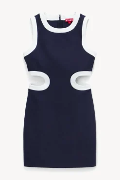 Dresses<STAUD MINI DOLCE DRESS  NAVY WHITE NAVYWHITE