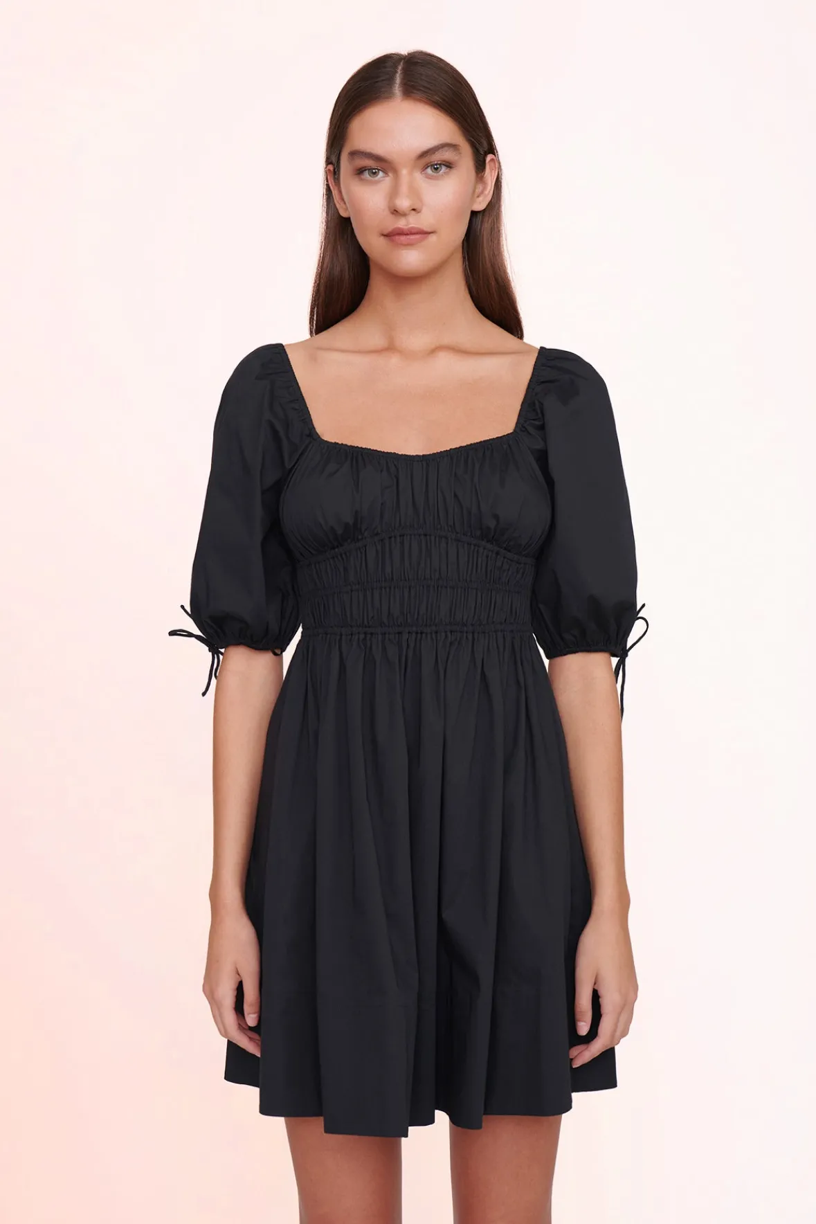 Poplin Shop<STAUD MINI FAYE DRESS BLACK