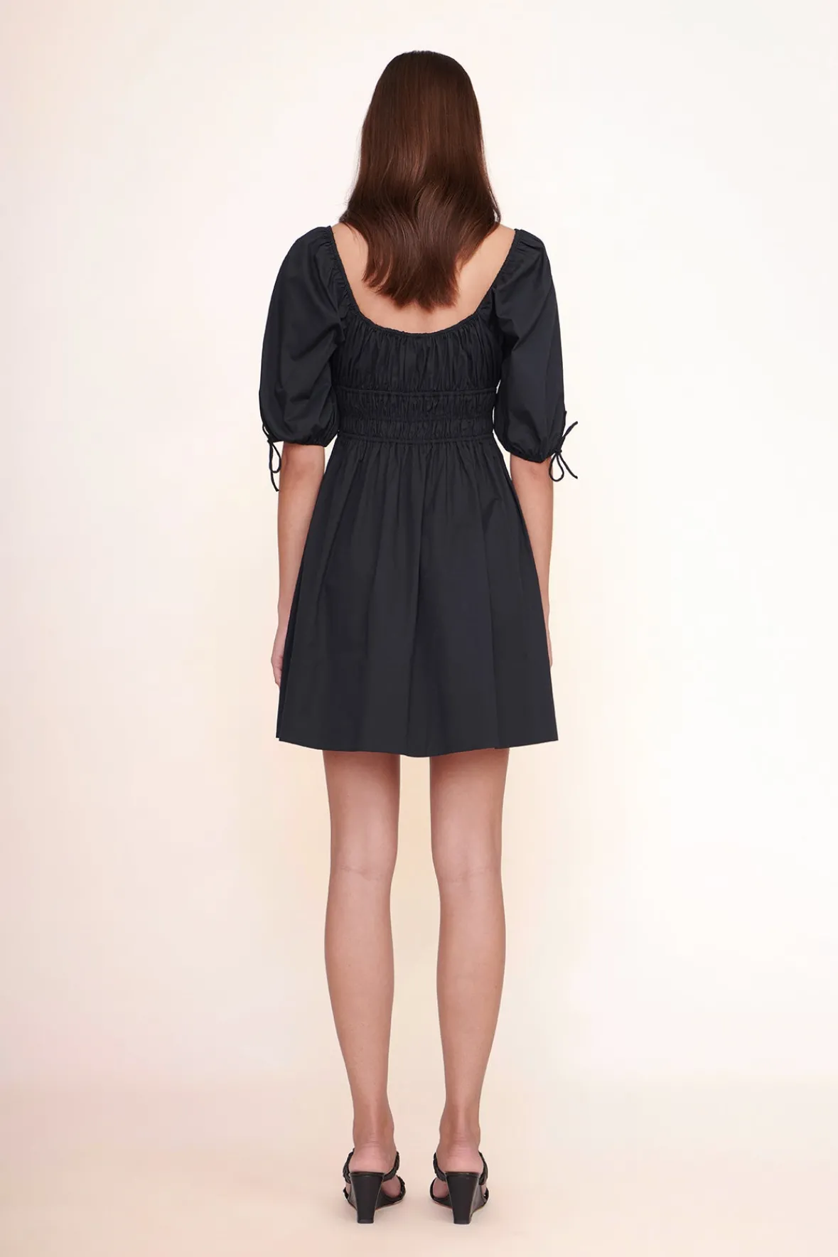 Poplin Shop<STAUD MINI FAYE DRESS BLACK