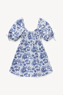 Dresses<STAUD MINI FAYE DRESS  BLUE TOILE BLUETOILE