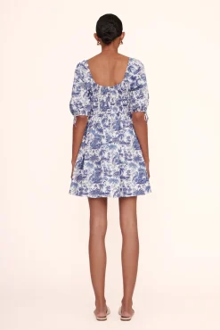 Dresses<STAUD MINI FAYE DRESS BLUE TOILE BLUETOILE