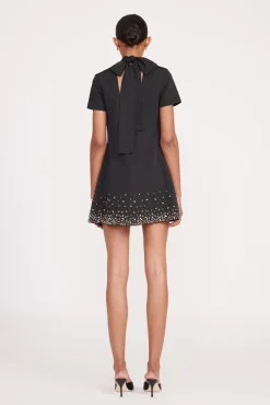 Dresses<STAUD MINI ILANA DRESS BLACK SILVER BLACKSILVER