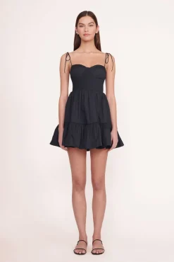 Poplin Shop|Dresses<STAUD MINI LANDRY DRESS   BLACK