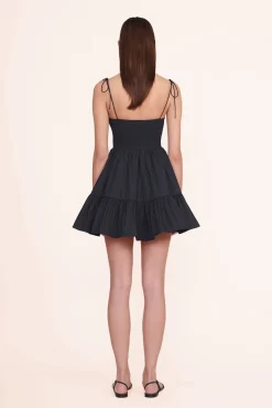 Poplin Shop|Dresses<STAUD MINI LANDRY DRESS BLACK
