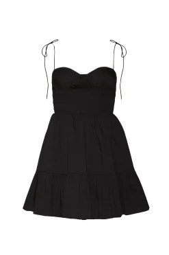 Poplin Shop|Dresses<STAUD MINI LANDRY DRESS BLACK