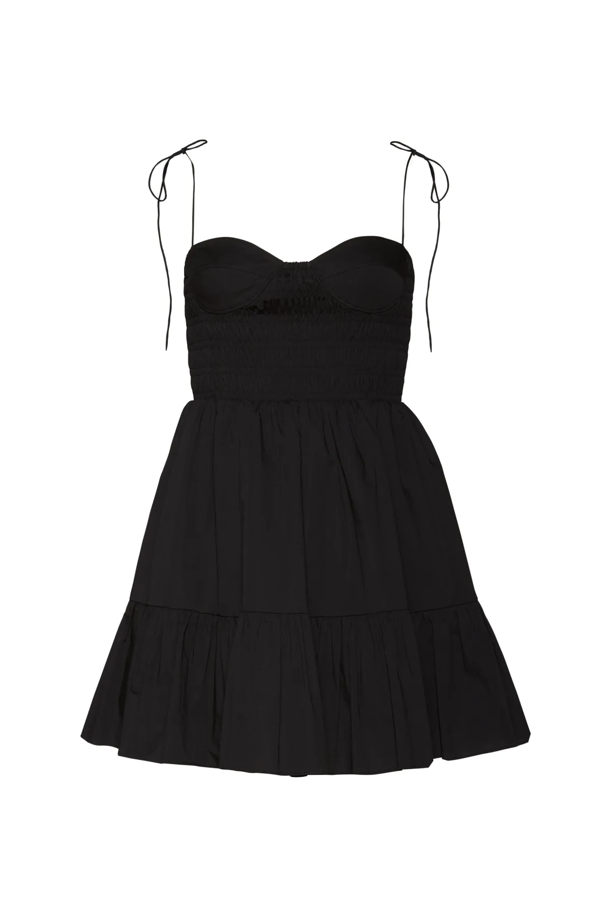 Poplin Shop|Dresses<STAUD MINI LANDRY DRESS BLACK