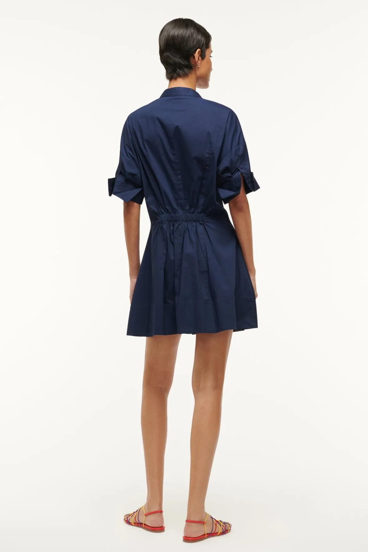 Poplin Shop|Dresses<STAUD MINI LORENZA DRESS NAVY