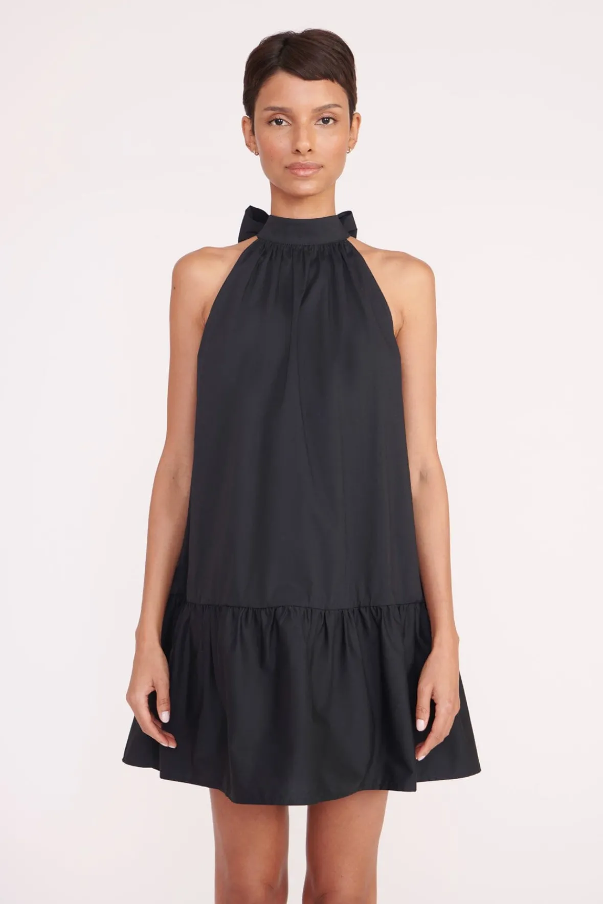 Poplin Shop|Dresses<STAUD MINI MARLOWE DRESS BLACK
