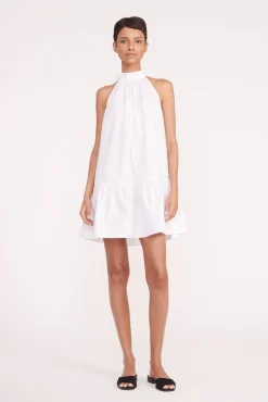 Best Sellers|Poplin Shop<STAUD MINI MARLOWE DRESS   WHITE