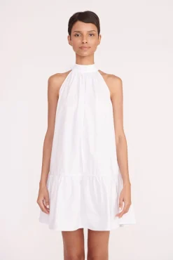 Best Sellers|Poplin Shop<STAUD MINI MARLOWE DRESS   WHITE