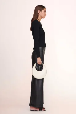 Moon|Crossbody<STAUD MINI MOON BAG   CREAM