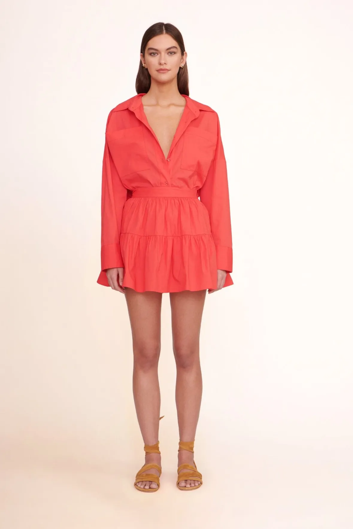 Poplin Shop<STAUD MINI SEA SKIRT HIBISCUS