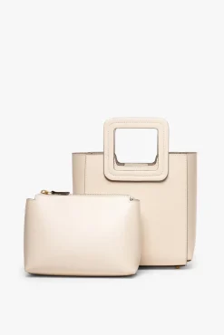 Crossbody|Totes<STAUD MINI SHIRLEY LEATHER BAG CREAM