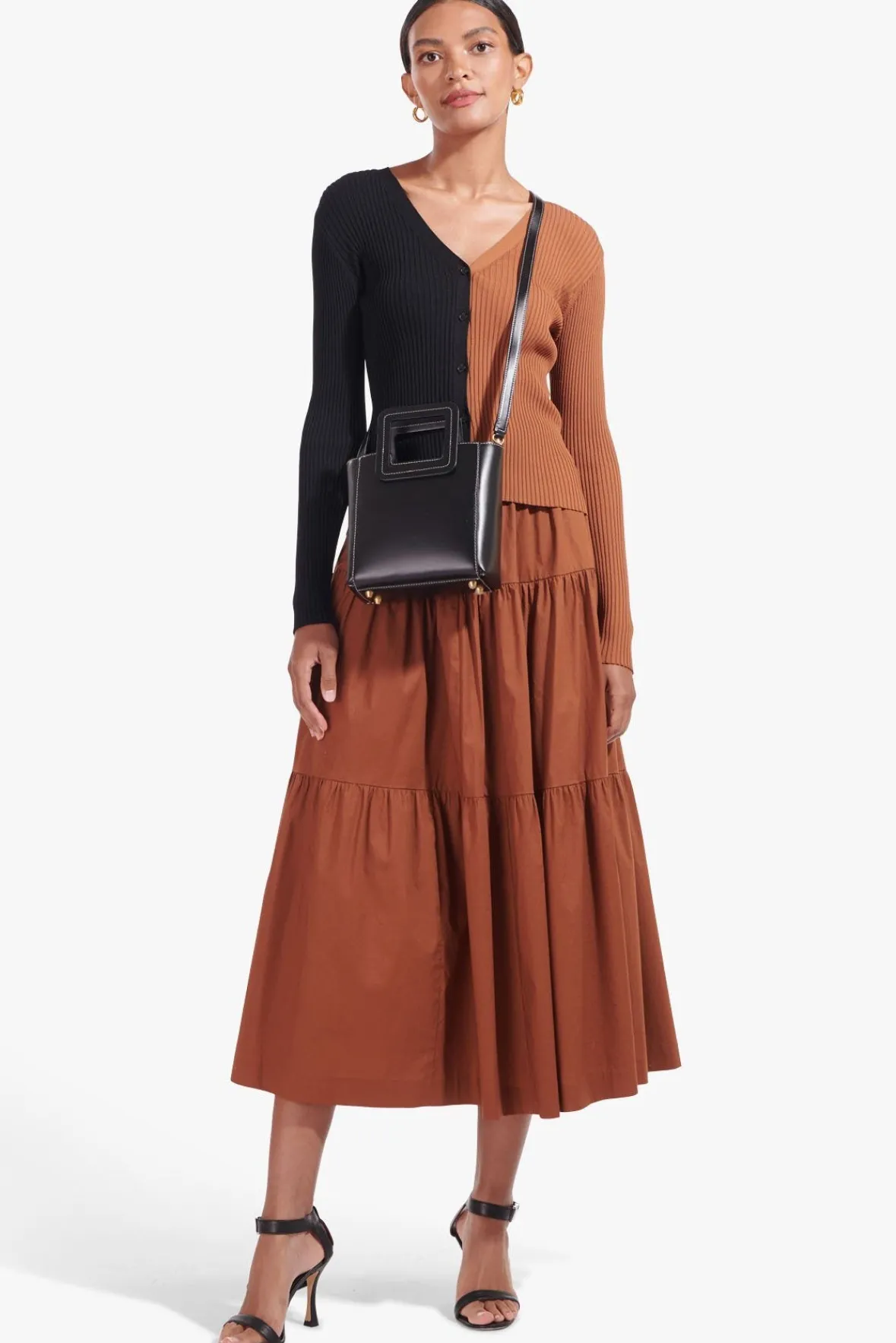 Crossbody|Totes<STAUD MINI SHIRLEY LEATHER BAG BLACK