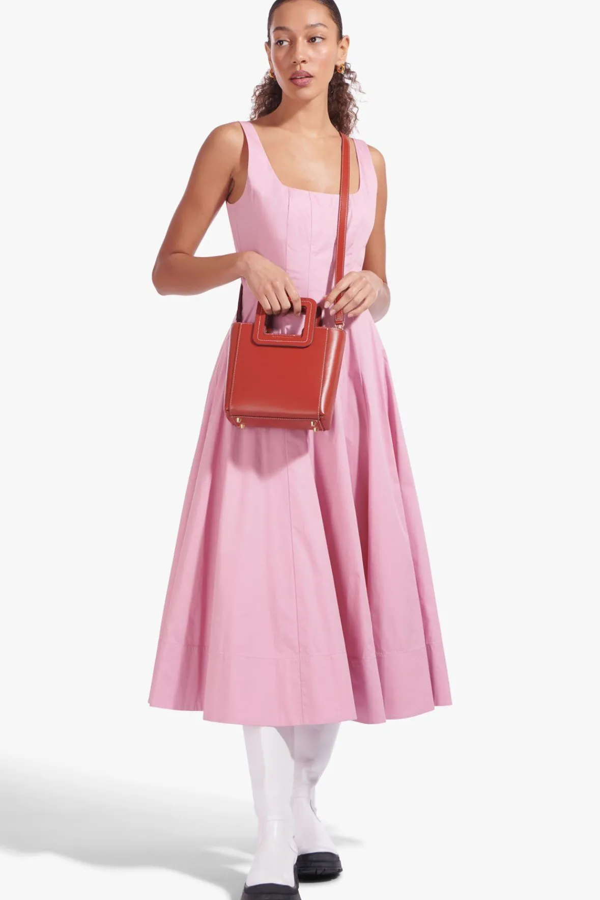 Crossbody|Totes<STAUD MINI SHIRLEY LEATHER BAG COGNAC