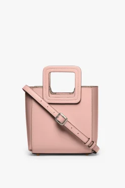 Crossbody<STAUD MINI SHIRLEY LEATHER BAG  DARK BLUSH DARKBLUSH