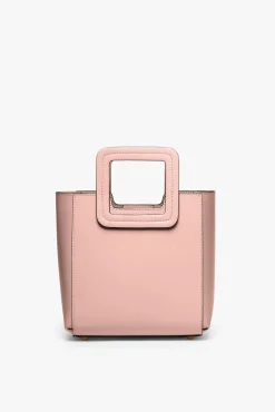 Crossbody<STAUD MINI SHIRLEY LEATHER BAG  DARK BLUSH DARKBLUSH