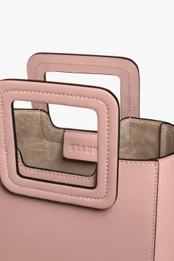 Crossbody<STAUD MINI SHIRLEY LEATHER BAG  DARK BLUSH DARKBLUSH