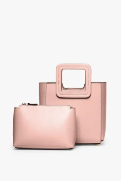Crossbody<STAUD MINI SHIRLEY LEATHER BAG  DARK BLUSH DARKBLUSH