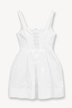 Poplin Shop<STAUD MINI SUTTON DRESS   WHITE