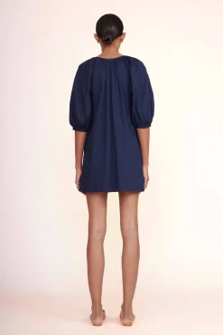 Poplin Shop|Dresses<STAUD MINI VINCENT DRESS   NAVY