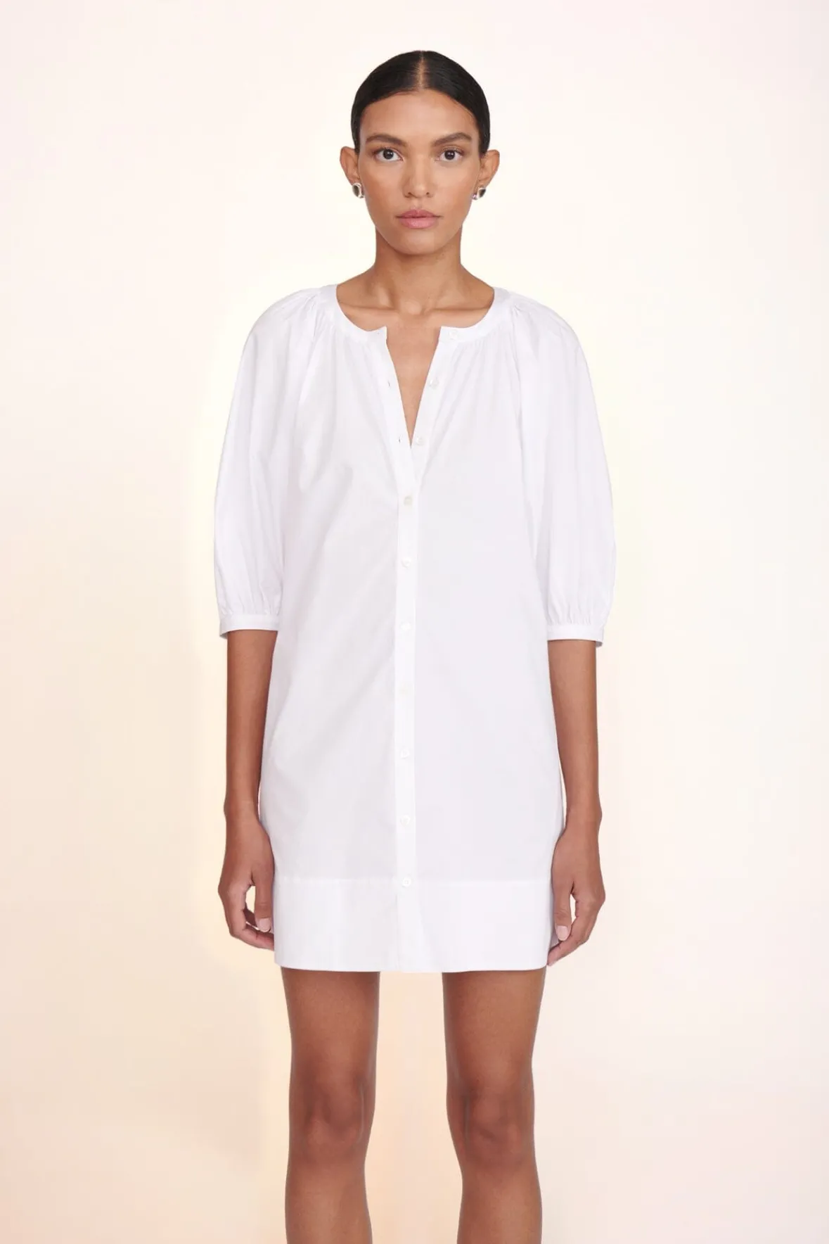 Poplin Shop|Dresses<STAUD MINI VINCENT DRESS WHITE