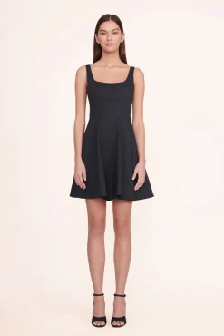 Poplin Shop|The Wells Dress<STAUD MINI WELLS DRESS BLACK