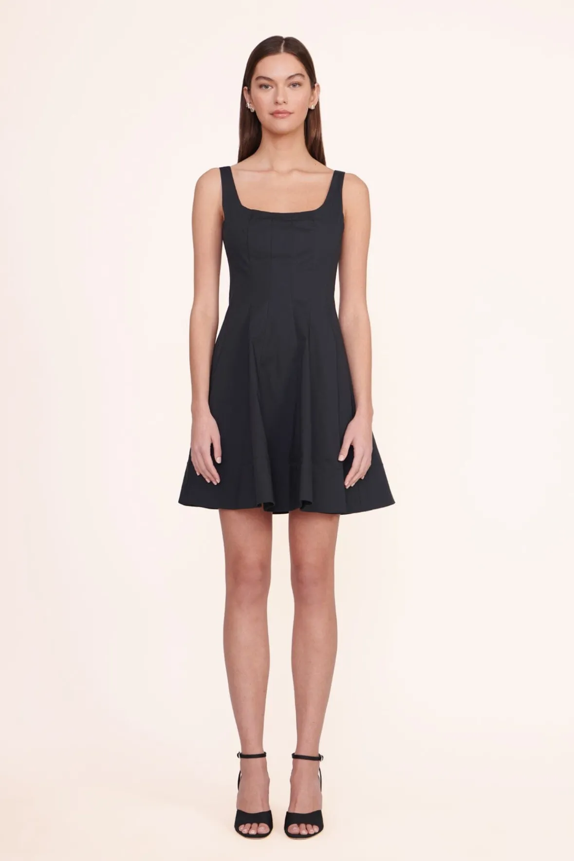 Poplin Shop|The Wells Dress<STAUD MINI WELLS DRESS BLACK
