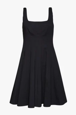 Poplin Shop|The Wells Dress<STAUD MINI WELLS DRESS BLACK