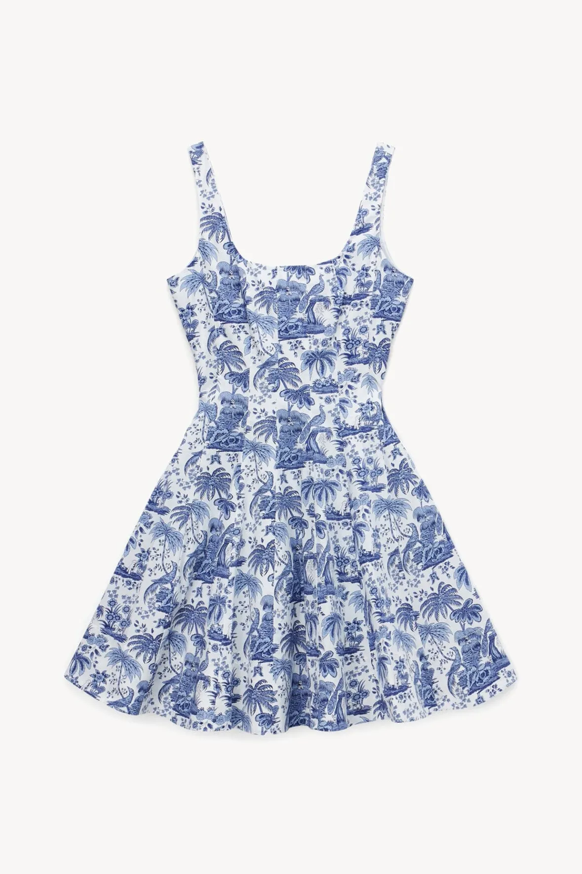 Poplin Shop|The Wells Dress<STAUD MINI WELLS DRESS BLUE TOILE BLUETOILE