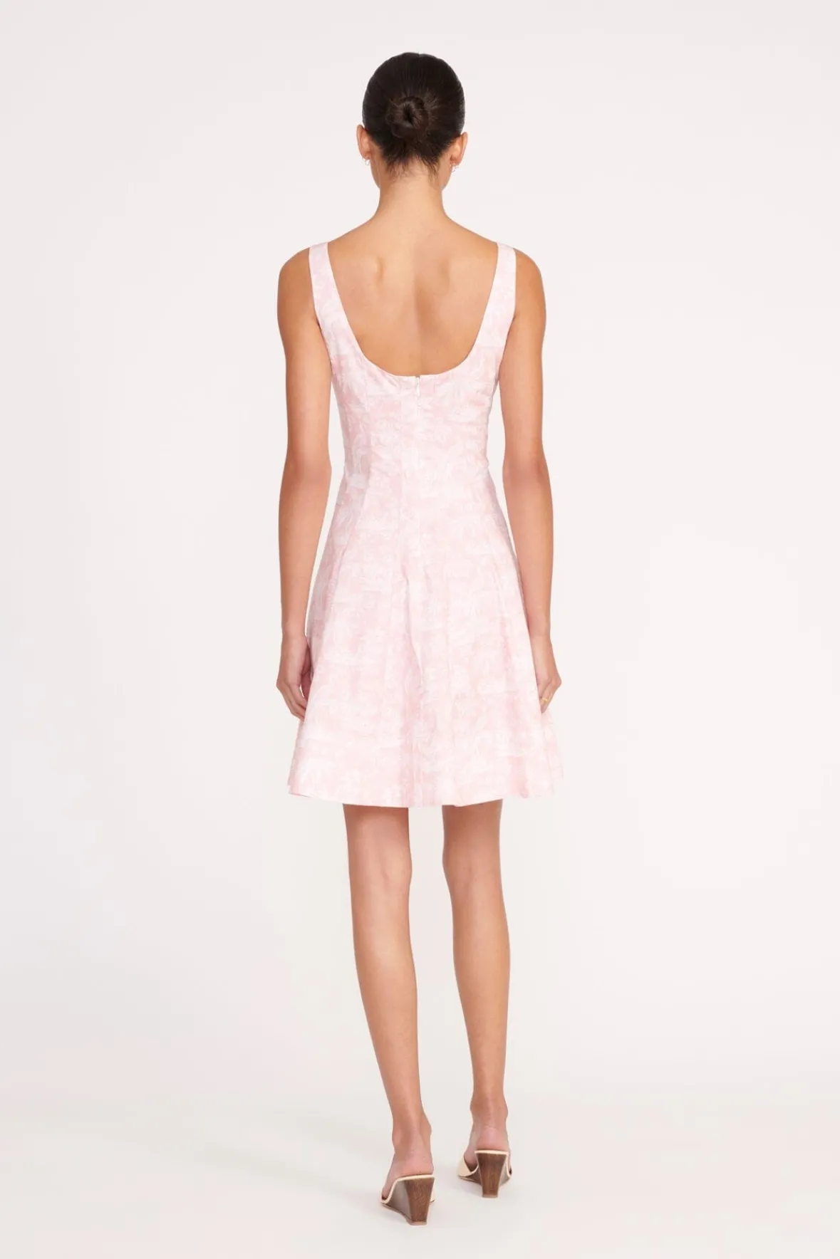 Best Sellers|Poplin Shop<STAUD MINI WELLS DRESS CHERRY BLOSSOM IVORY TOILE CHERRYBLOSSOMIVORYTOILE