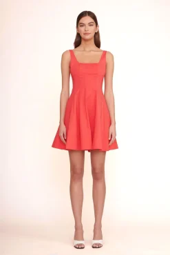 Poplin Shop<STAUD MINI WELLS DRESS HIBISCUS