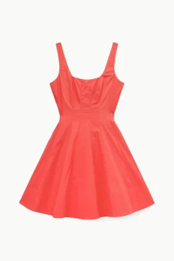Poplin Shop<STAUD MINI WELLS DRESS HIBISCUS