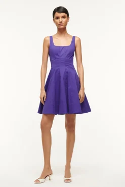 Poplin Shop|The Wells Dress<STAUD MINI WELLS DRESS VIOLET
