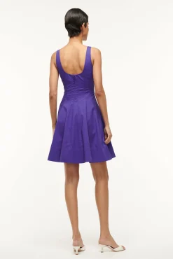 Poplin Shop|The Wells Dress<STAUD MINI WELLS DRESS VIOLET