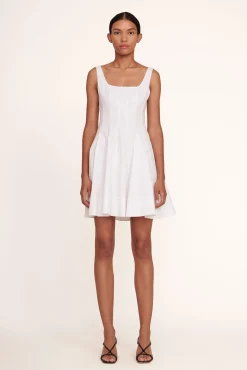 Best Sellers|Poplin Shop<STAUD MINI WELLS DRESS WHITE