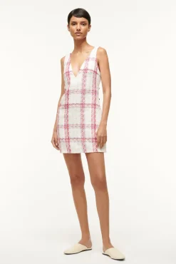 Dresses<STAUD MINI ZORA DRESS TEA TOWEL TEATOWEL