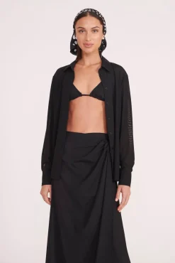 Cover-Ups<STAUD MIRIAM COVERUP TOP   BLACK