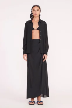 Cover-Ups<STAUD MIRIAM COVERUP TOP   BLACK
