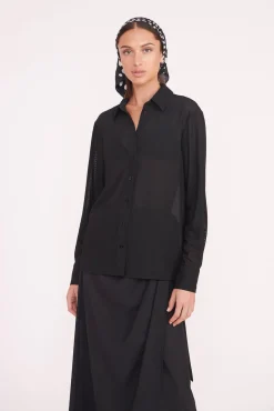 Cover-Ups<STAUD MIRIAM COVERUP TOP   BLACK