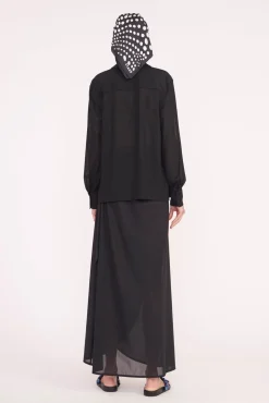 Cover-Ups<STAUD MIRIAM COVERUP TOP   BLACK