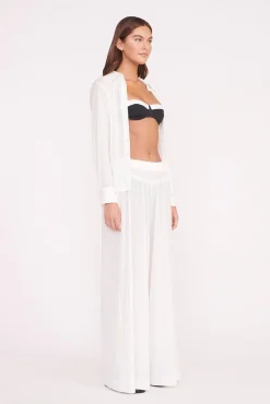 Cover-Ups<STAUD MIRIAM COVERUP TOP   WHITE