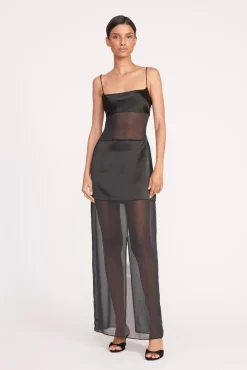 Dresses<STAUD MISTY DRESS BLACK